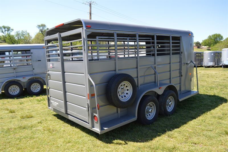 2023 WW 6x16x6'6" BUMPER PULL STOCK TRAILER RUBBER FLOOR