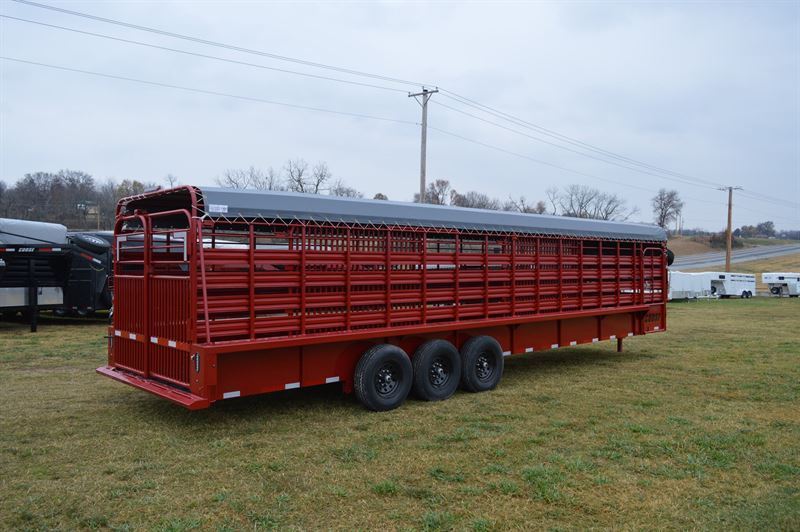 2024 Coose 6'8x32'x6'6 stock trailer
