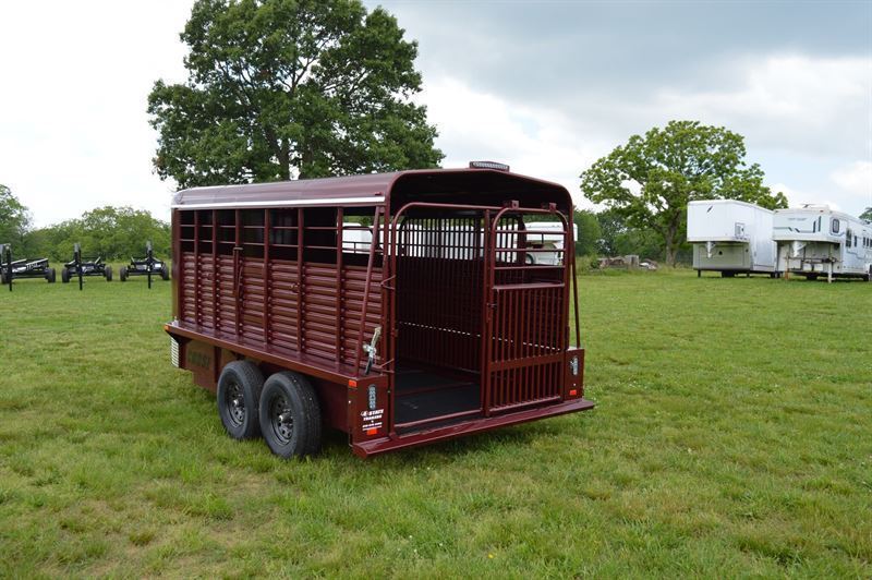 2024 Coose 6'8x16'x6'6 wrangler stock trailer rubber floor
