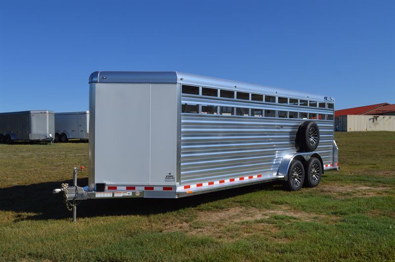 2025 4-star 7x20x6'6" aluminum stock trailer