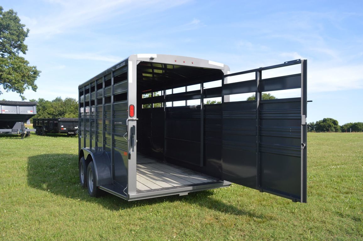 2025 Titan 6'x16'x6'6" bumper pull stock trailer 7k