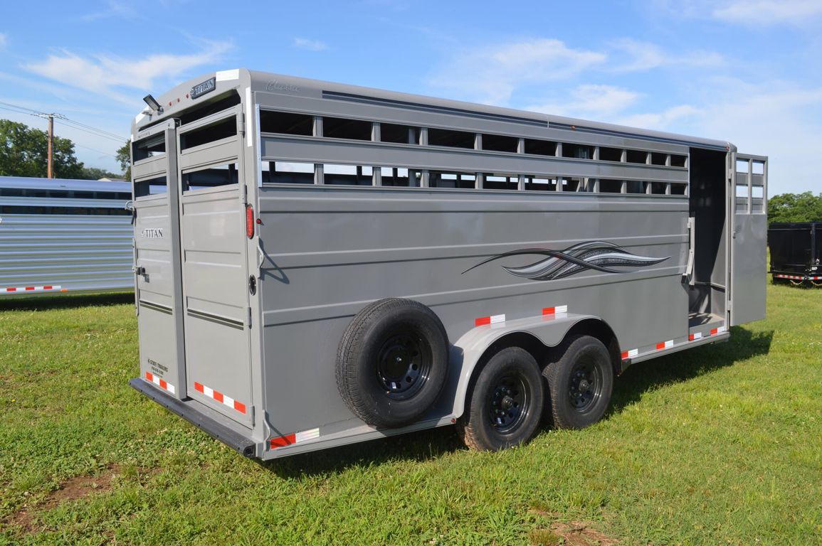 2025 Titan 6'8"x20'x6'6" bumper pull rubber floor