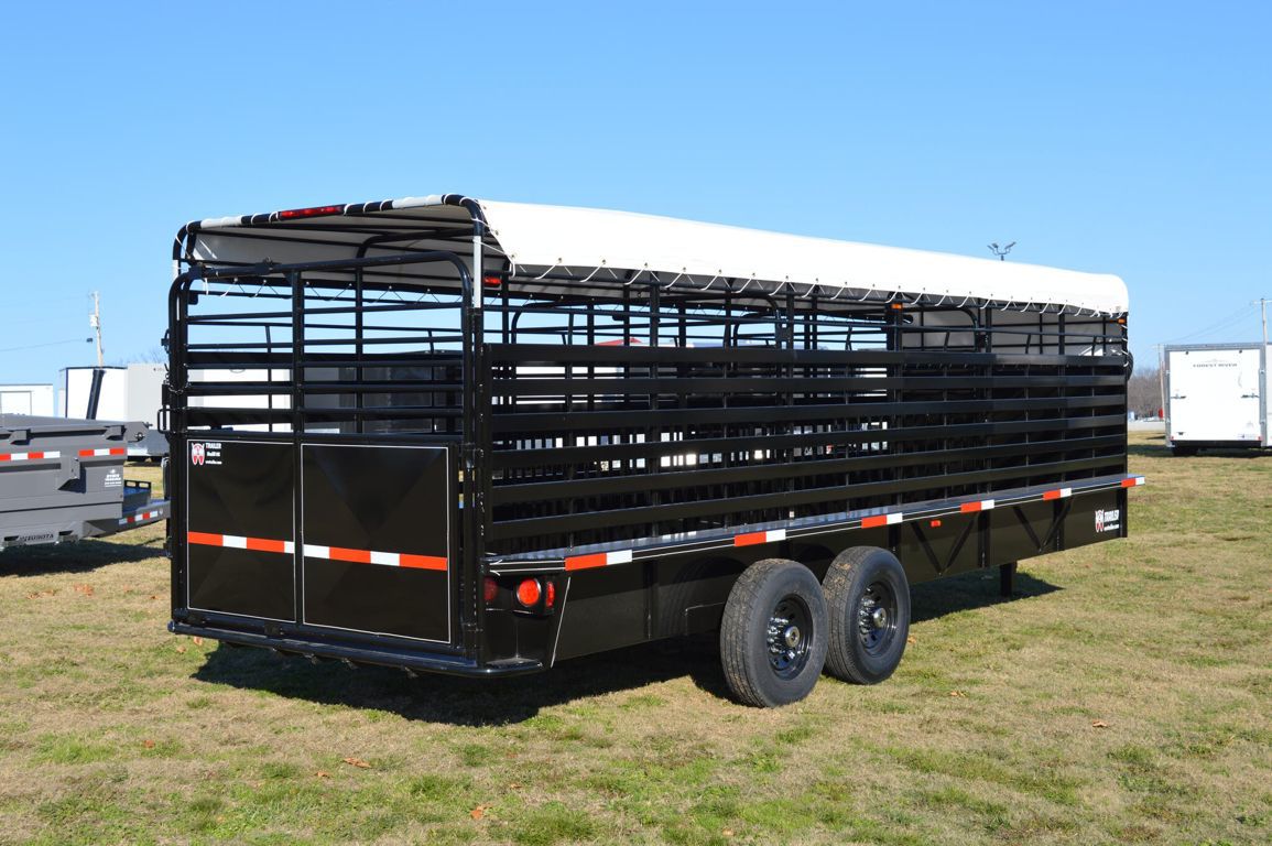 2026 W-W roustabout 6'8"x24' gooseneck stock trailer
