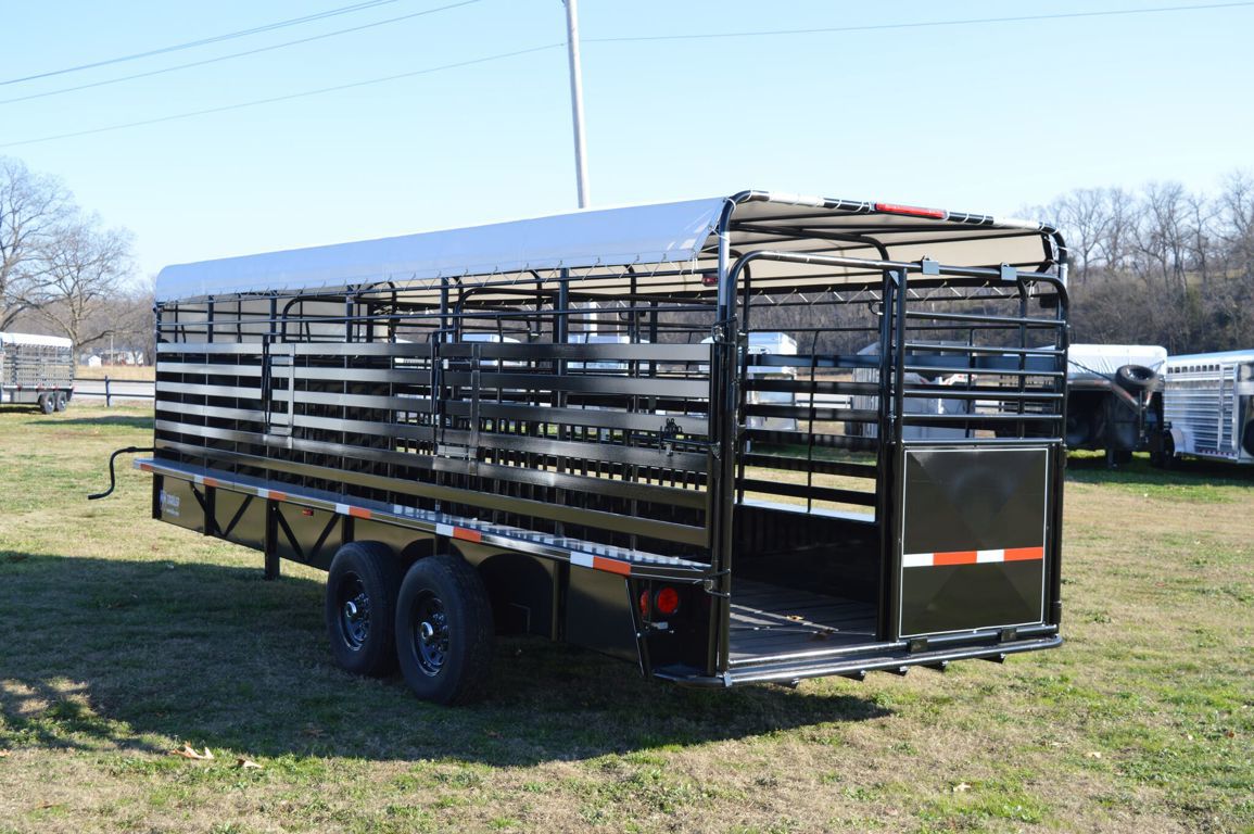 2026 W-W roustabout 6'8"x24' gooseneck stock trailer