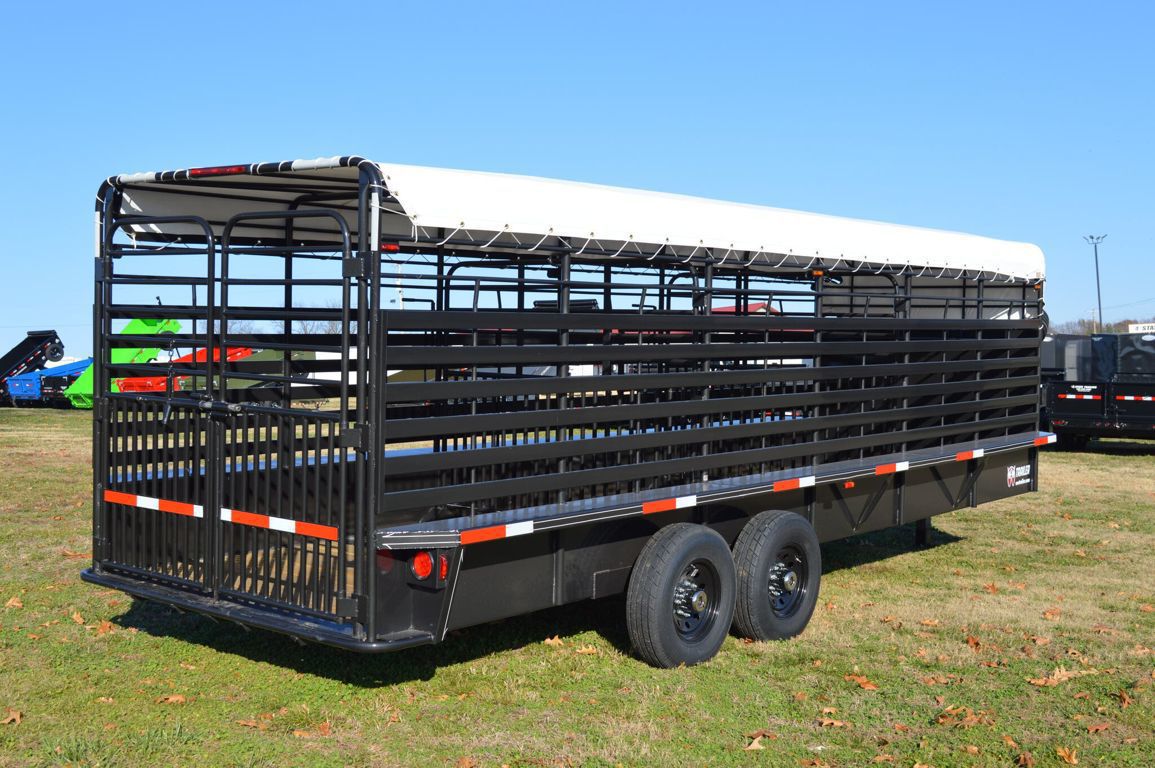 2026 W-W roustabout 6'8"x24' gooseneck stock trailer