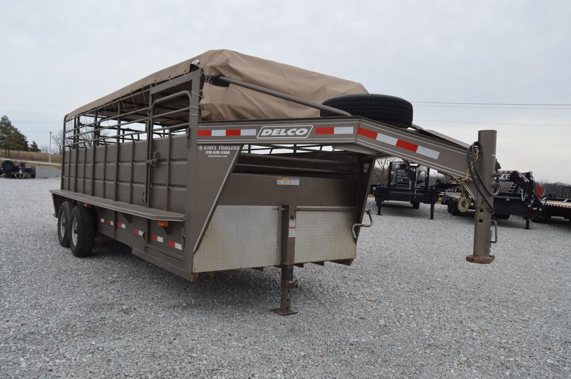 2014 Delco 6'8"x20'x6'6" delco stock trailer