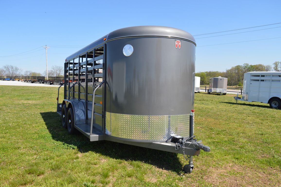 2026 W-W all around 6'x16'x6'2" bumper pull stock trailer