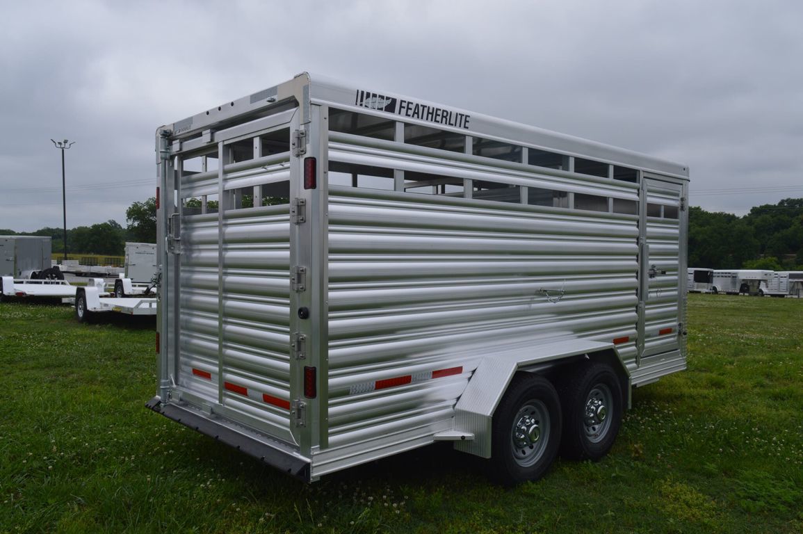 2026 Featherlite 6'7"x16'x6'6" 8107 stock trailer 9.6k gvwr
