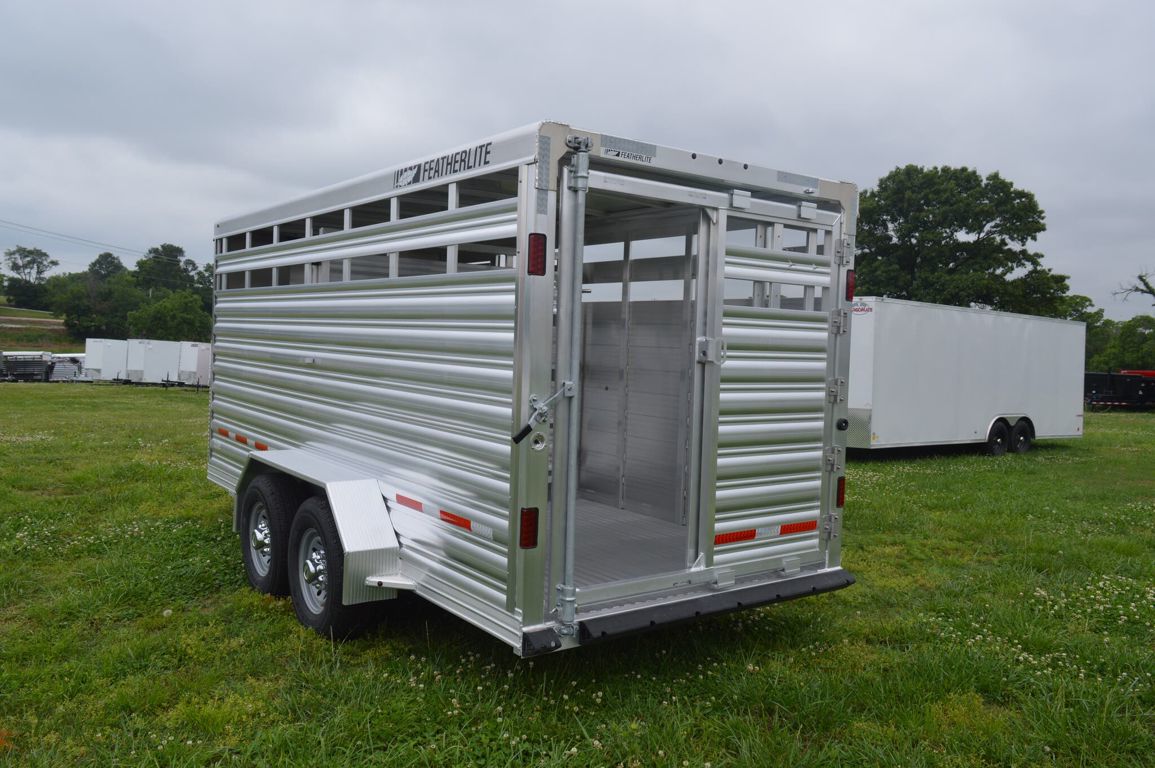 2026 Featherlite 6'7"x16'x6'6" 8107 stock trailer 9.6k gvwr