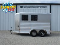 2023 2 horse Exiss 2 Horse Bumper Pull Trailer
