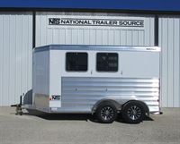 2024 2 horse Exiss 2 Horse Bumper Pull Trailer