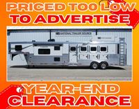2025 4 horse Lakota Trailers Charger 4 Horse Side Load 13' Living Quarters