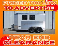 2024 2 horse Exiss 2 Horse Bumper Pull Trailer