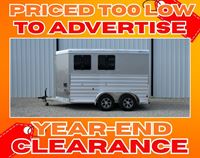 2023 2 horse Exiss 2 Horse Bumper Pull Trailer