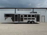 2026 4 horse Cimarron 4 Horse Gooseneck Trailer with Trainers Split Tack