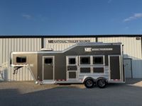 2026 3 horse Cimarron 3 Horse Gooseneck Trailer