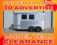 2024 2 horse Exiss 2 Horse Bumper Pull Trailer