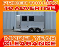 2023 2 horse Exiss 2 Horse Bumper Pull Trailer