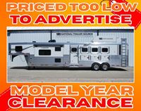 2025 4 horse Lakota Trailers Charger 4 Horse Side Load 13' Living Quarters