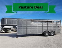 2012 Stock horse Calico 22' Livestock Gooseneck Trailer