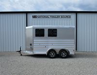 2023 2 horse Exiss 2 Horse Bumper Pull Trailer