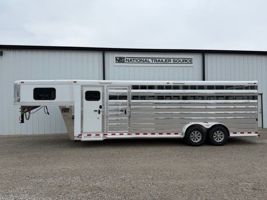 2025 5 horse Twister 5 Horse Gooseneck Trailer with Trainers Split Tack