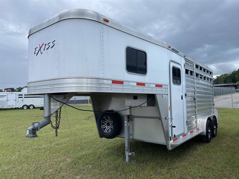 2019 Exiss 2 Horse Straight Load Gooseneck Trailer