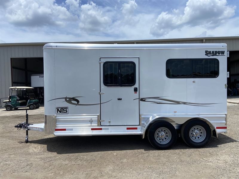 2026 Shadow 2 horse straight load bumper pull trailer