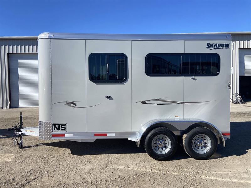 2026 Shadow 2 horse straight load bumper pull trailer
