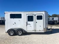 2020 2 horse Kiefer 2 Horse Straight Load Bumper Pull trailer