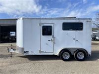 2020 2 horse Kiefer 2 Horse Straight Load Bumper Pull trailer