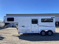 2026 2 horse Shadow 2 Horse Straight Load Gooseneck Trailer