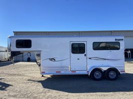 2026 2 horse Shadow 2 Horse Straight Load Gooseneck Trailer