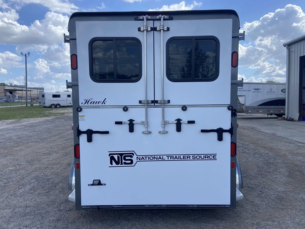 2026 Hawk 2 horse straight load bumper pull trailer