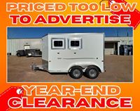 2023 2 horse Frontier 2 Horse Bumper Pull Trailer