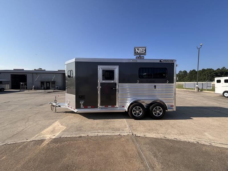 2026 Cimarron 2 horse straight load bumper pull trailer