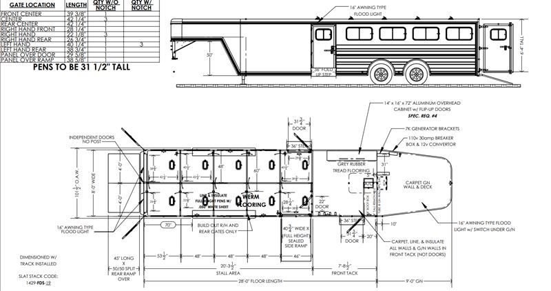 2026 Cimarron 10 pen livestock gooseneck trailer