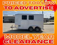 2024 2 horse Exiss 2 Horse Bumper Pull Trailer