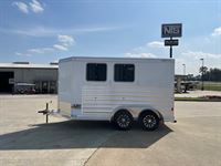 2024 2 horse Exiss 2 Horse Bumper Pull Trailer