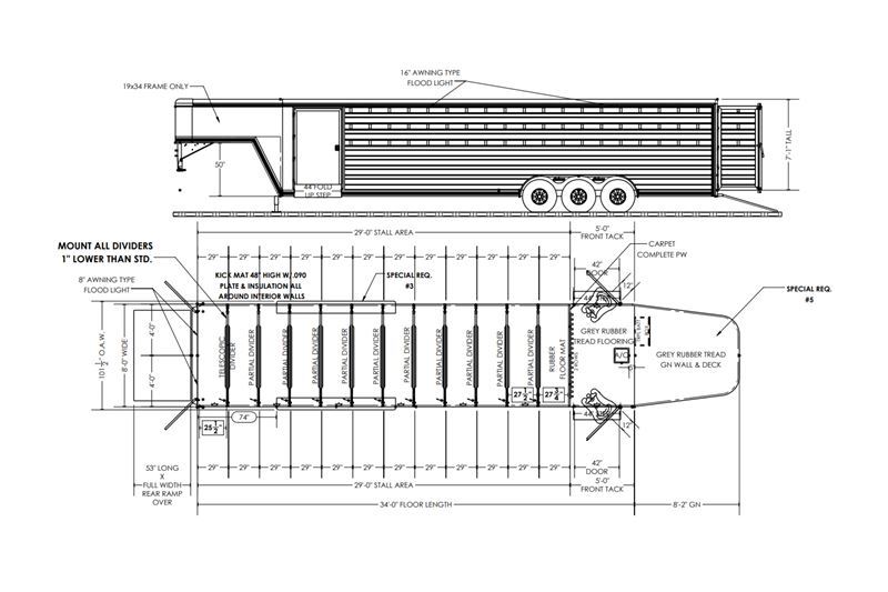 2027 Cimarron 12 horse polo gooseneck trailer