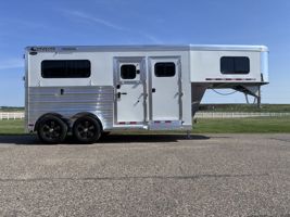 2027 2 horse Cimarron Trailers 2H Straight Load Gooseneck