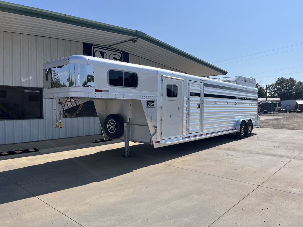 2026 Platinum Coach 6 horse gooseneck trailer with trainers split tack
