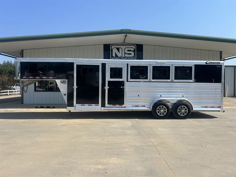 2023 Cimarron 4 Horse Double Door Tack Gooseneck Trailer