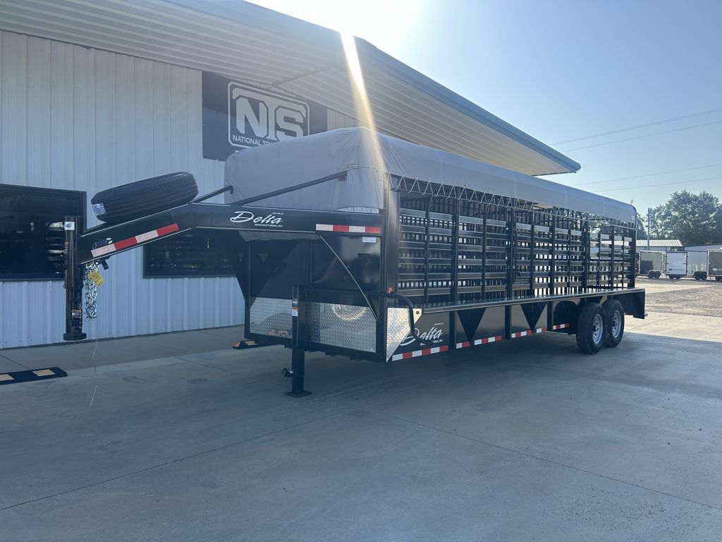 2026 Delta 24' livestock gooseneck trailer