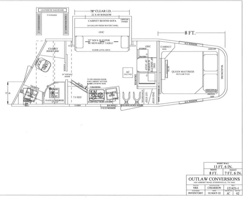 2023 Cimarron Trailers 4 Horse Side Load with 13'6 Outlaw Conversions