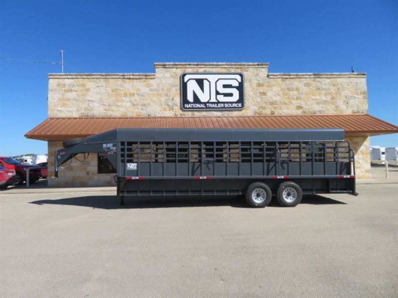 2023 Big Bend Trailers 24' Livestock Gooseneck Trailer