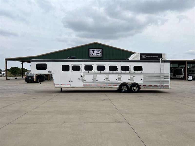 2023 Trails West Sierra 6 Horse Side Load Gooseneck Trailer