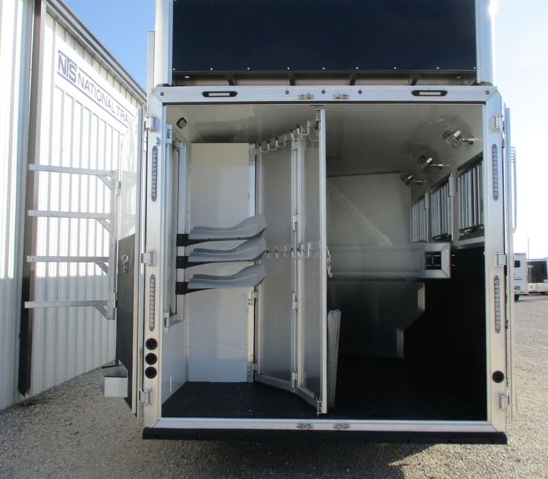2024 smc laramie 3 horse gooseneck trailer with 13' living