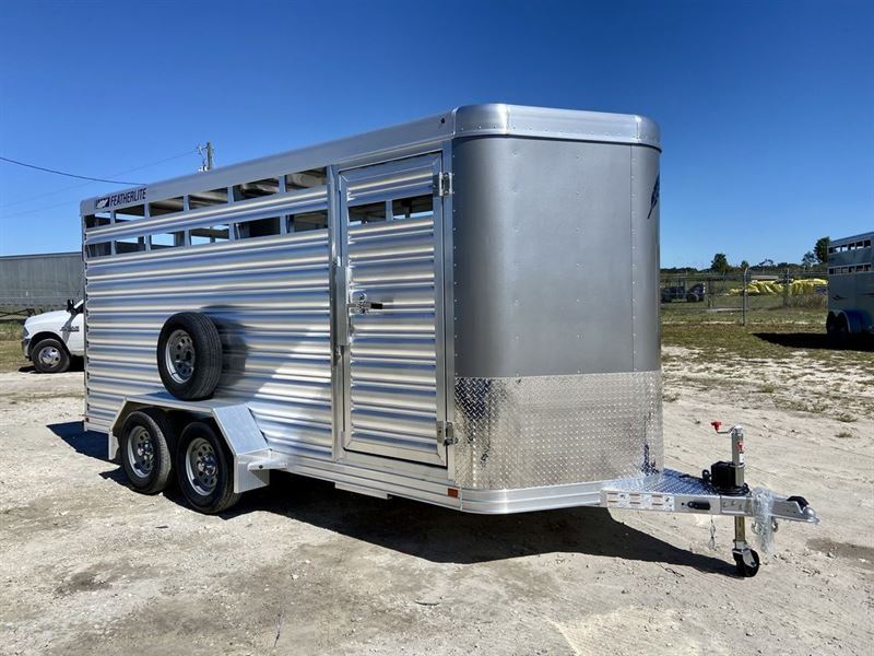 2024 Featherlite 16' livestock bumper pull trailer