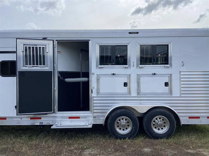 2024 smc patriot 3 horse gooseneck trailer with 15' living